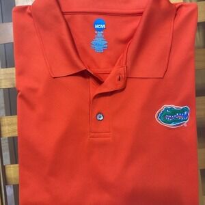 NCAA Florida Gators Polo Shirt Embroidered Logo Orange Athletic Fit